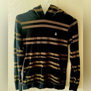 Volcom Long Sleeve Striped T-Shirt Hoodie For Boys